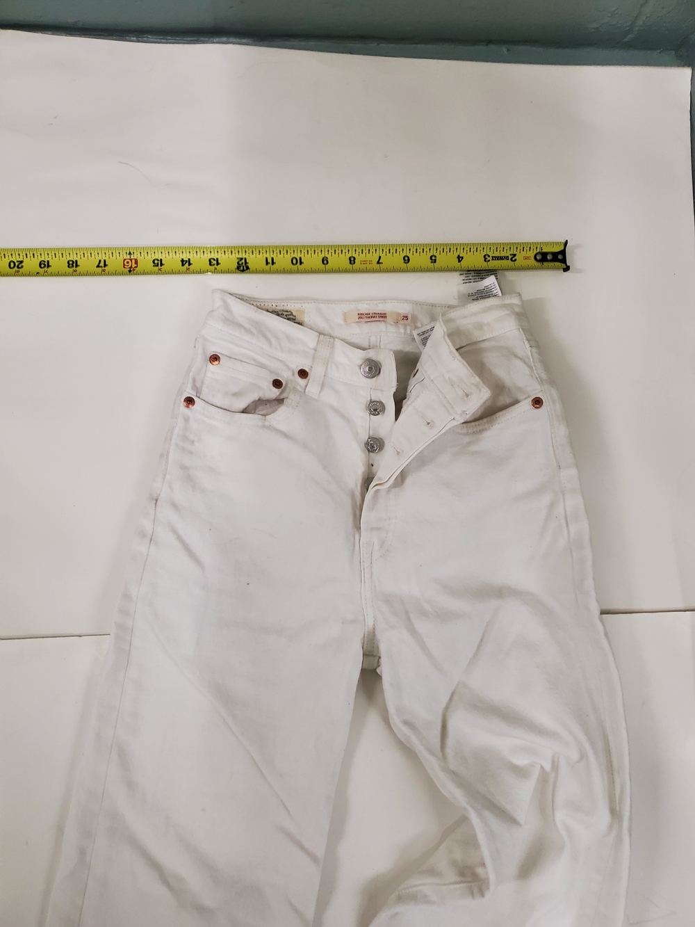 Levi's High-Rise White Button-Fly Women's Jeans